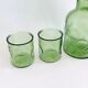Carafe et 3 verres vintage en verre