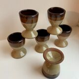 Lot of 6 stoneware shells 70s