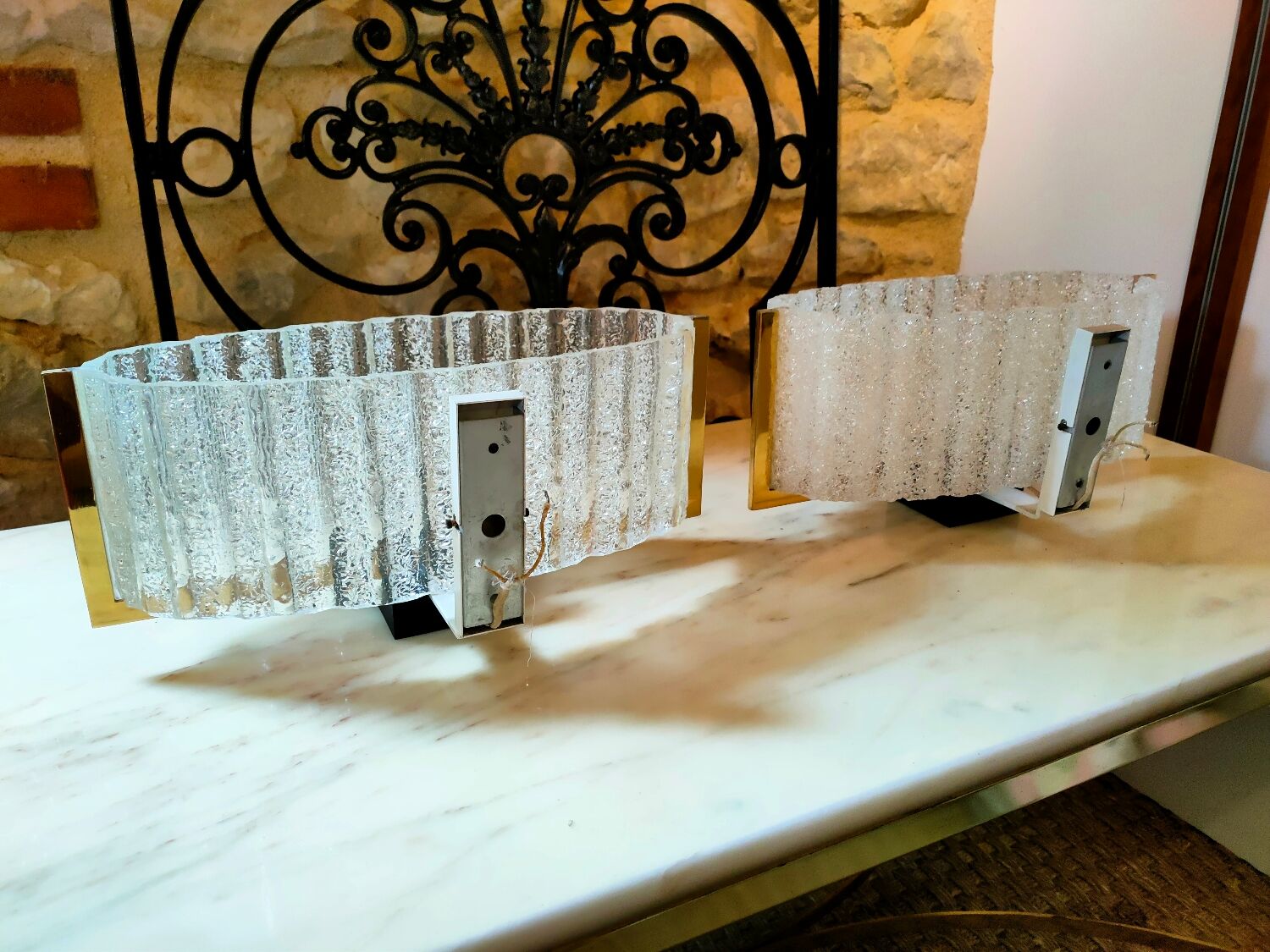Pair of Maison Arlus wall lights 1950
