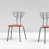 Set of 4 modernist mid-century radar chairs 1950s Belgium