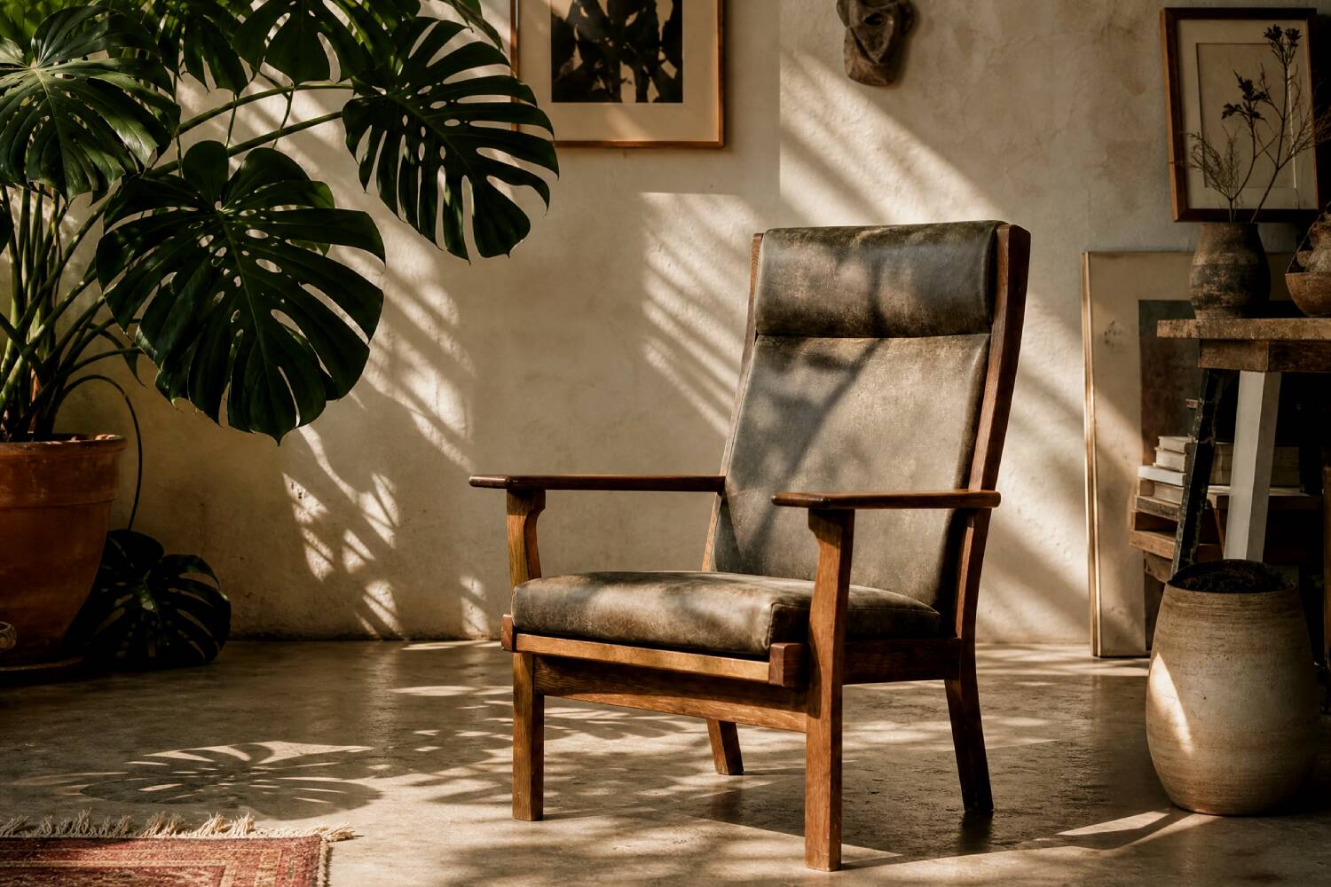 Fauteuil danois  modèle GE-181-A par Hans J. Wegner, 1950