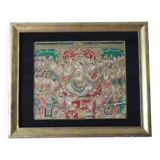 Peinture indienne encadrée. La déesse indienne Devi. XIXe-XXe siècle