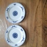 2 elegant porcelain saucers from Paris (MING BLUE model)