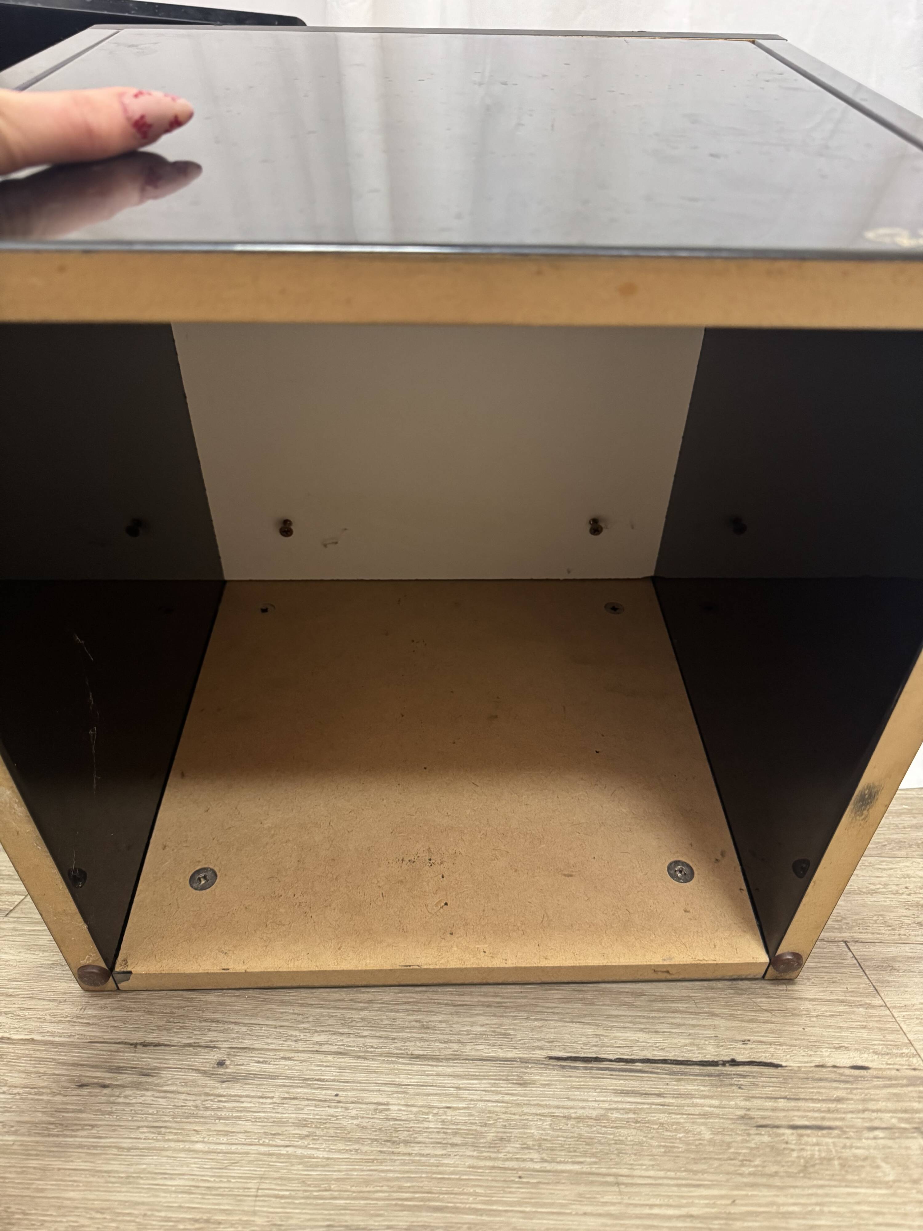 Table basse en loupe d'orme Paul Michel
