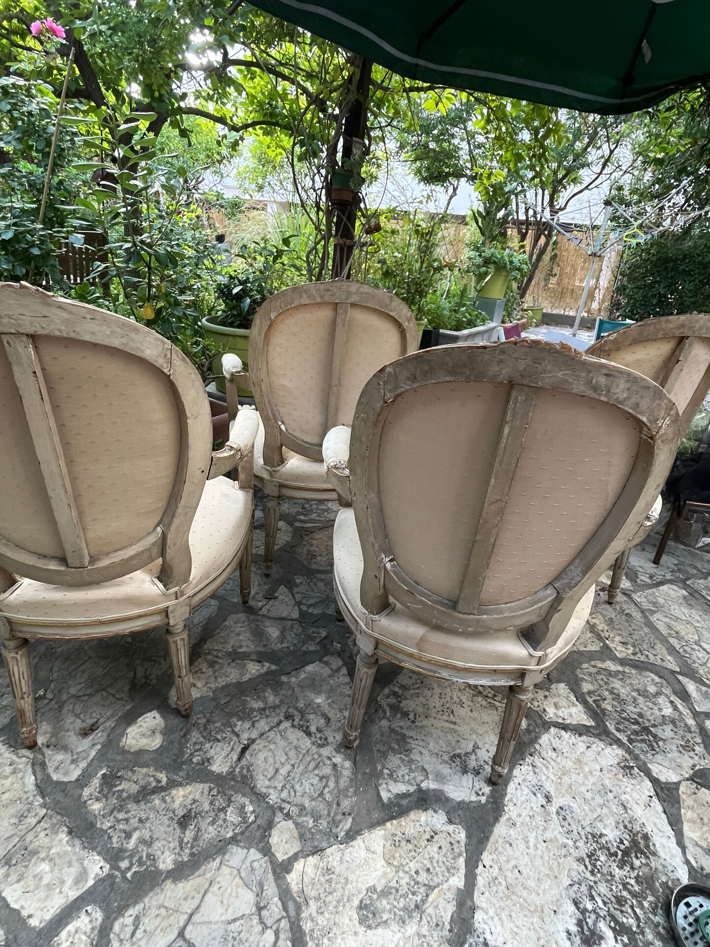 4 fauteuils Cabriolet Style Louis XVI