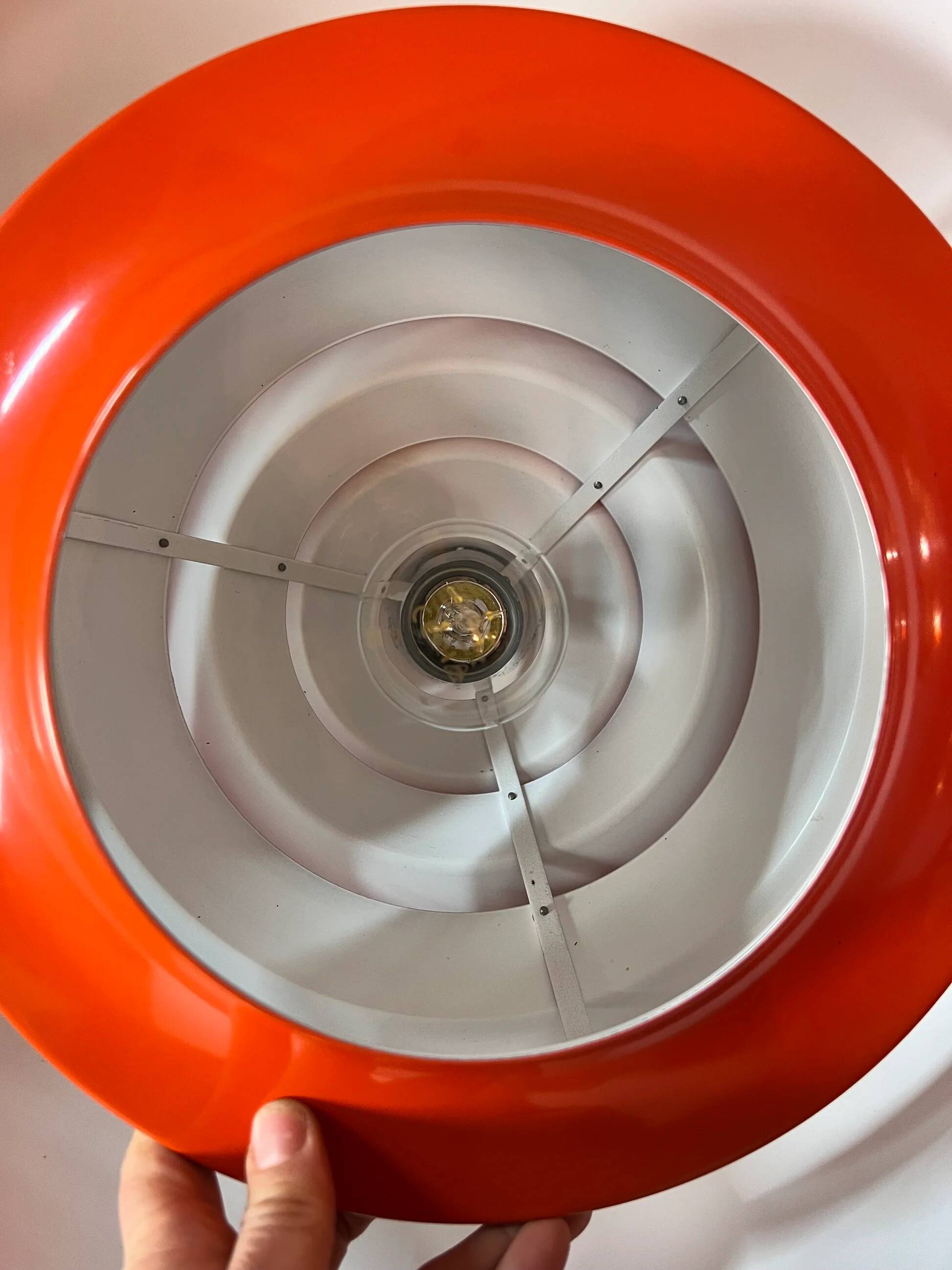 Orange pendant lamp by Hans-Agne Jakobsson for Lyfa
