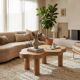 Table basse ronde PLOT-P4 - chêne clair scandinave
