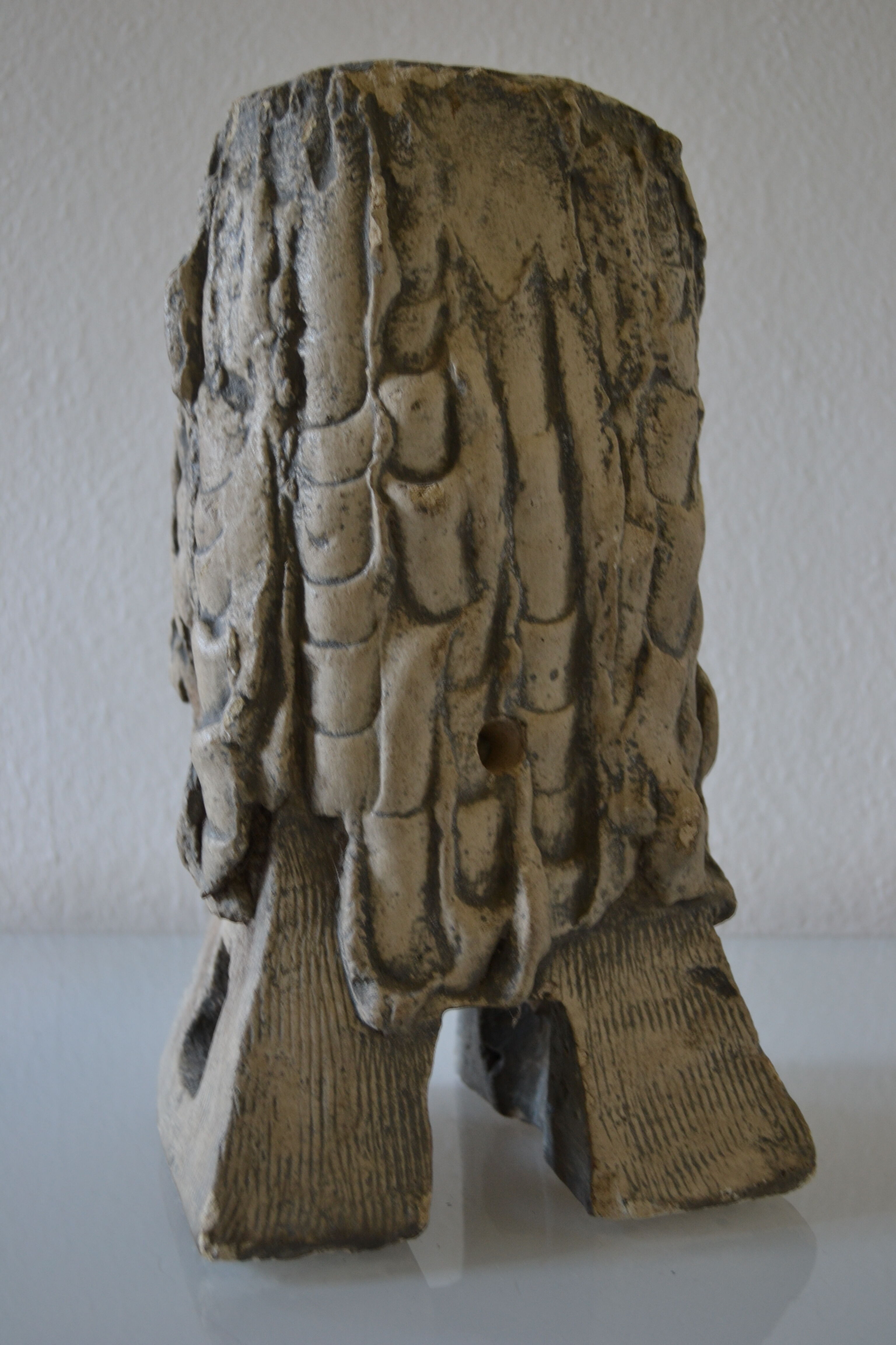 Lamp sculpture gallish head signed Mazoyer 1977