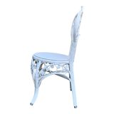 Peacock heart chair, white rattan, 1970s