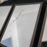Ancien miroir triptyque style barber