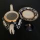 Uzbek teapot, plate, porcelain, collection, ethnic, signed, gilding