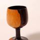 Verres à vin en bois sculpté ,bois d'olivier ,lot de deux