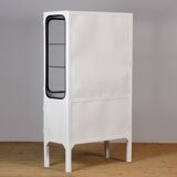 Restored Vintage Iron And Glass Medical Cabinet, 1970s