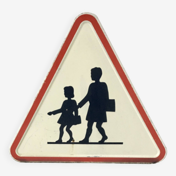 Panneau de signalisation Traversée Ecole - Jean Neuhaus - 1971