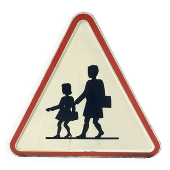 Panneau de signalisation Traversée Ecole - Jean Neuhaus - 1971