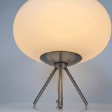 Tripod lamp with opaline UFO space age 70s