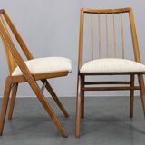 1970s Set of Four Beech Dining Chairs, West Germany