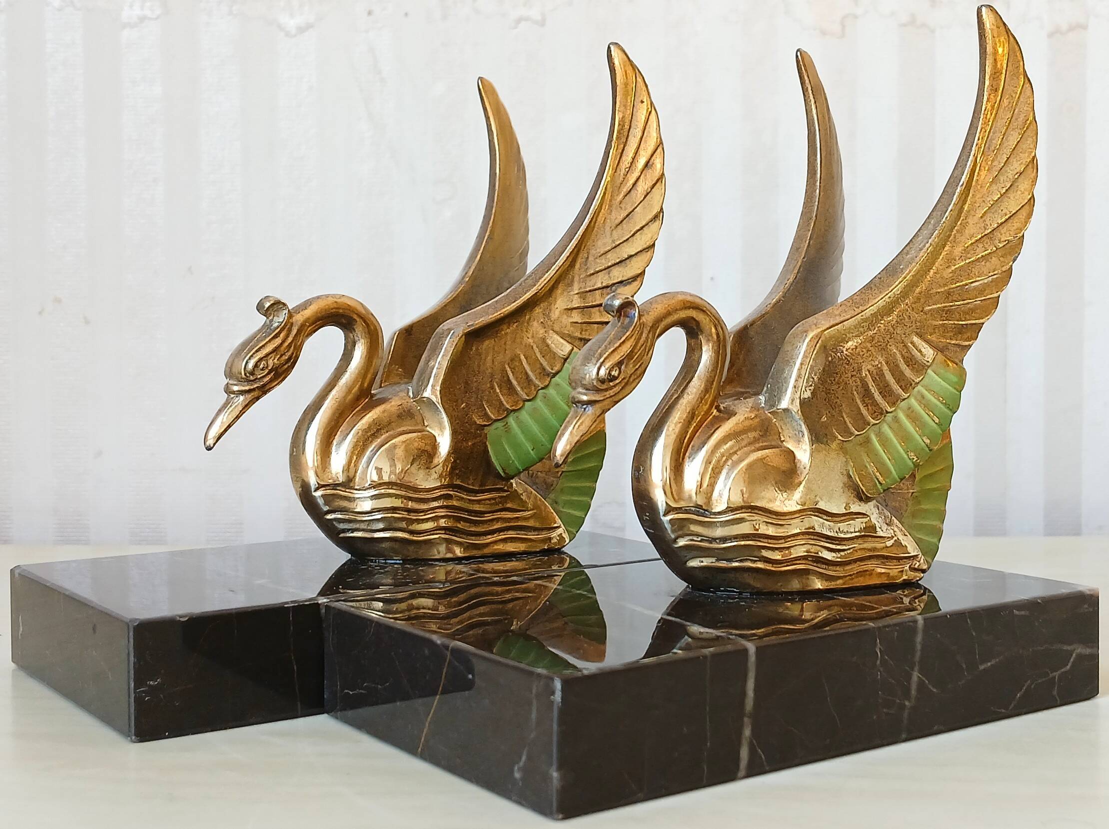 Pair of Art Deco Zoomorphic Bookends, France circa 1930