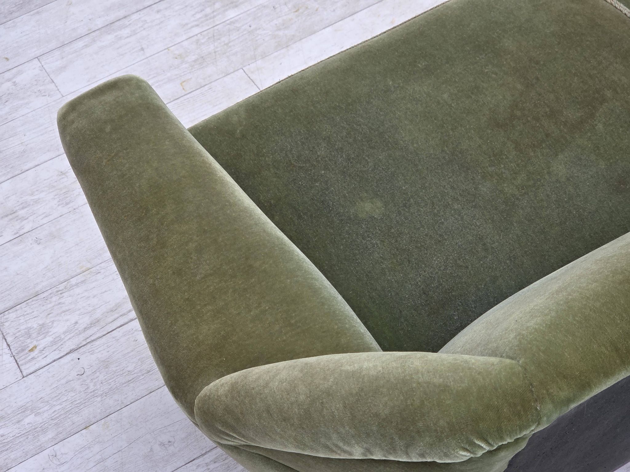 1970s, Danish by Kurt Østervig, 3-seater sofa, furniture velour, teak wood.