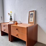 Mid-century teak bedside tables