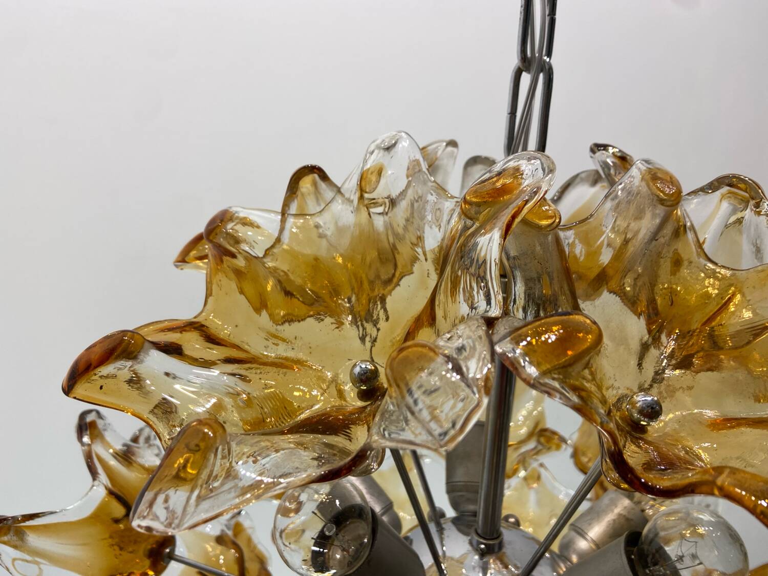 Lustre Spoutnik en verre de Murano