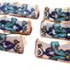 6 glazed ceramic knife rests from Nabeul, Atelier el-Kharraz, Tunisia.