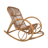Rocking-chair bamboo and rattan