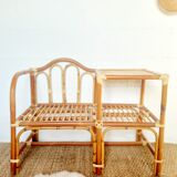Armchair and rattan tablet