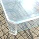 Table-basse en verre et plexiglas altuglas design David Lange 1980