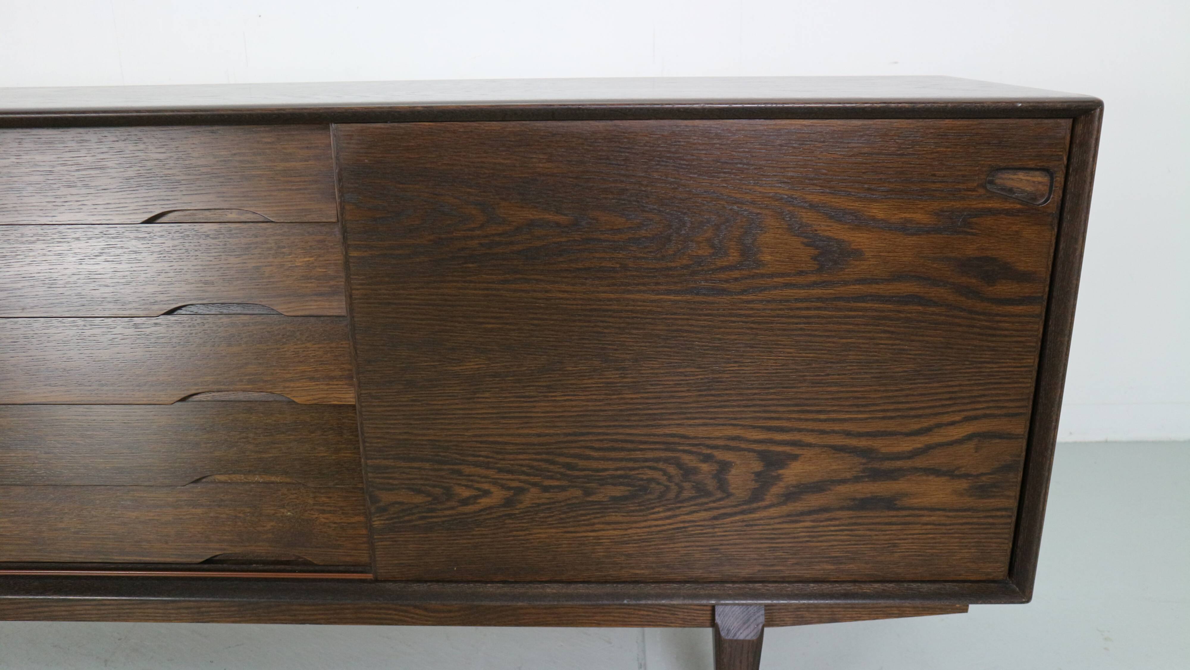Skovby Møbelfabrik Darkened Oak Sideboard "Model 65", 1960 Denmark