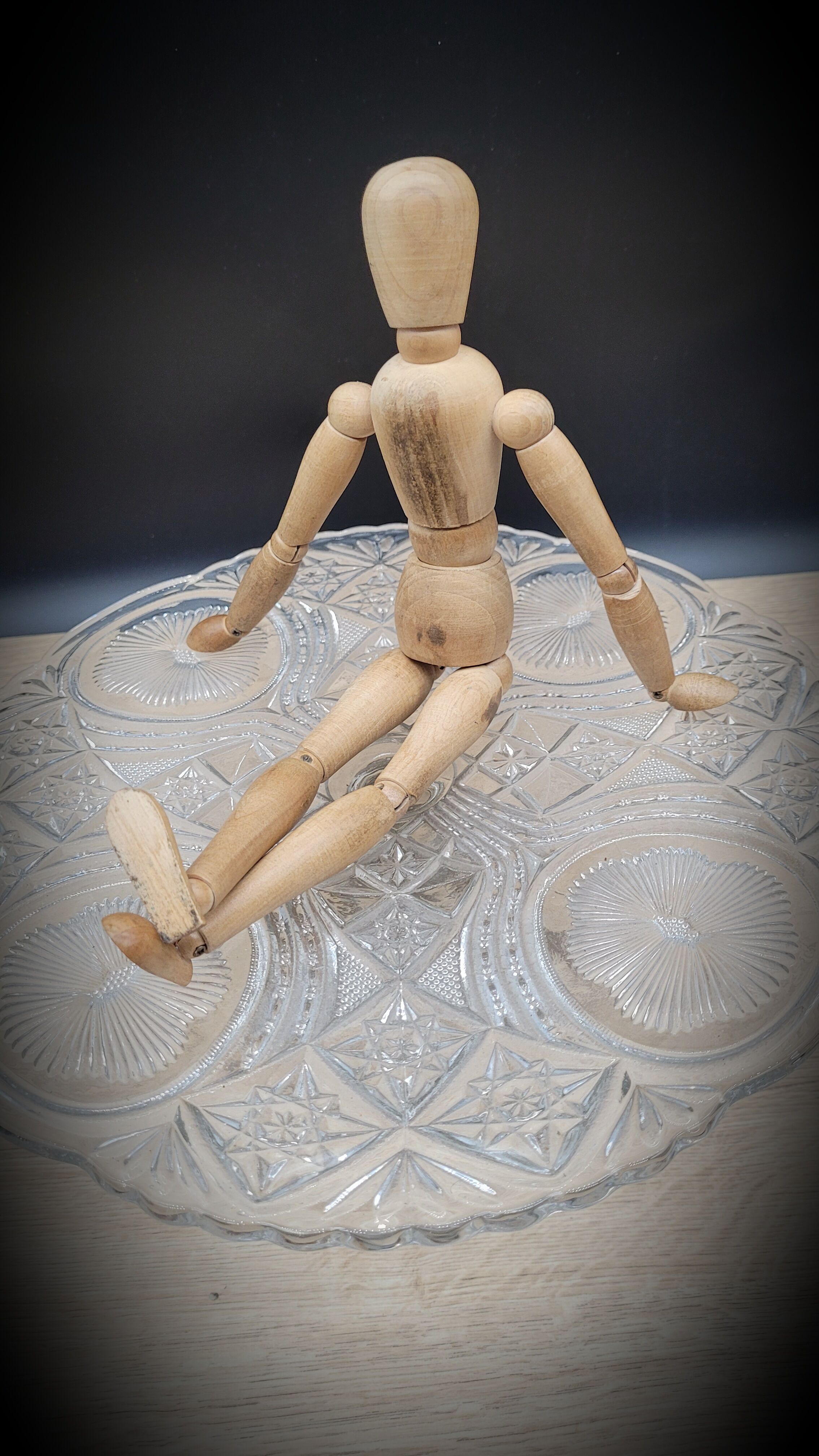 Chopped transparent pie dish