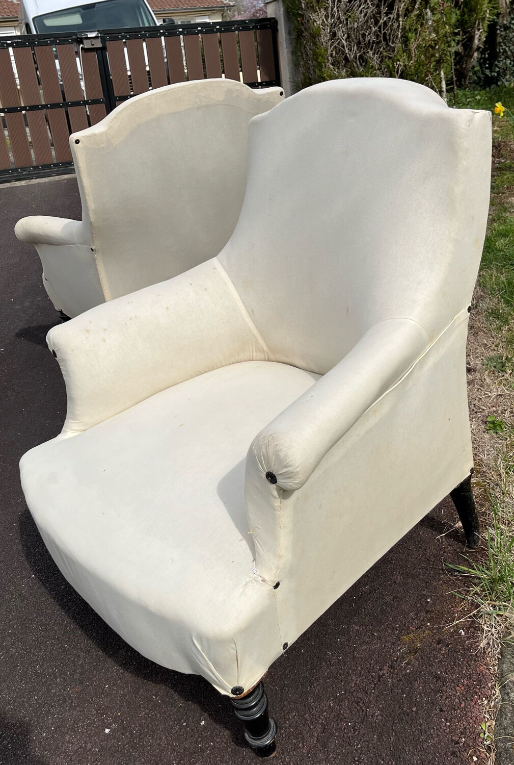Paire de fauteuils anglais
