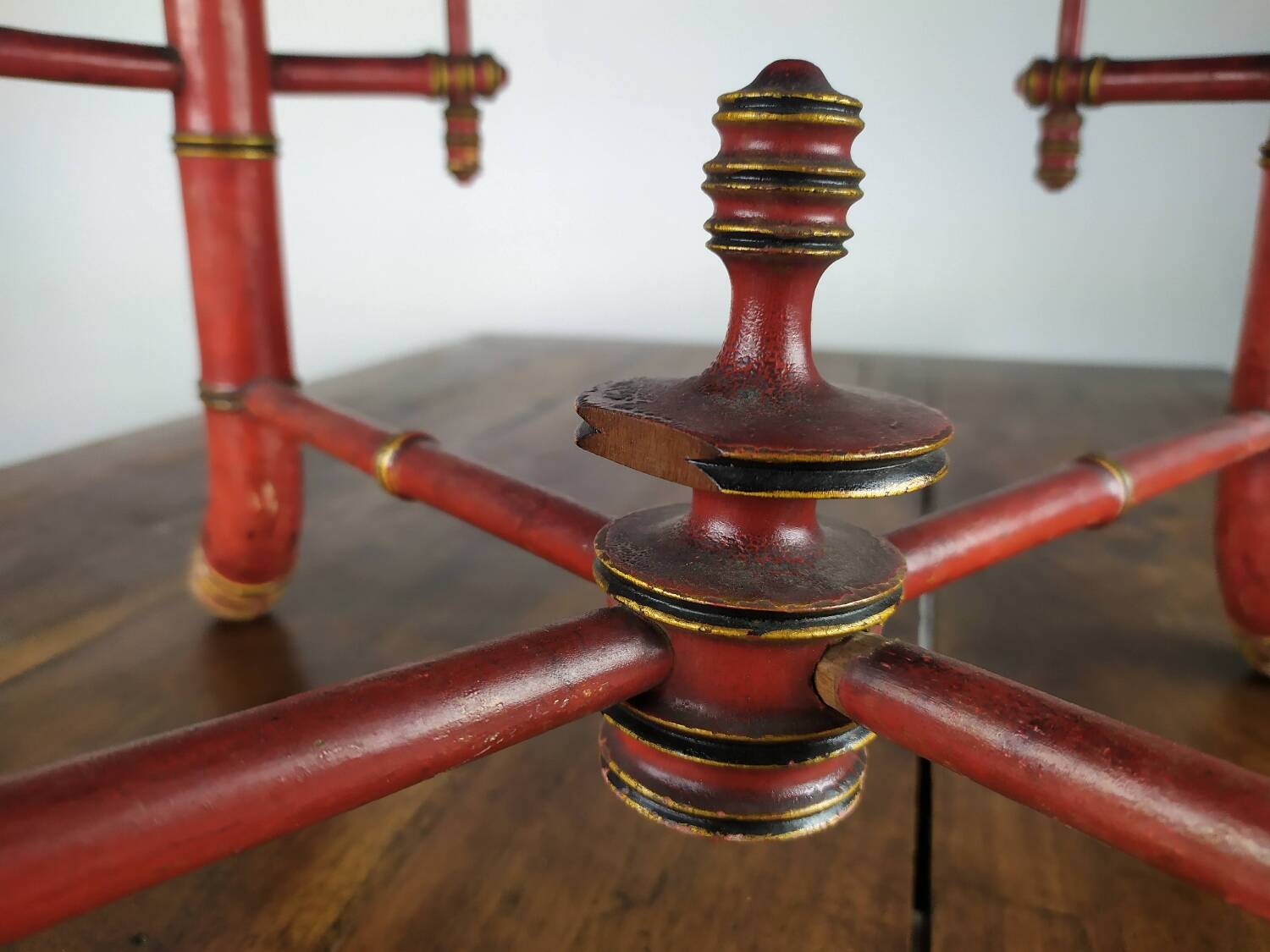 Napoleon III bamboo pouf