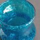 Blue bubbled glass vase Top Design Italy 1970