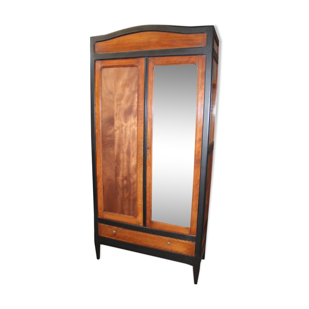 Armoire parisienne noir et bois Selency