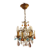 Crystal ceiling lamp. Spain, 1960s.