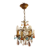 Plafonnier en cristal. Espagne, années 1960.
