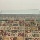 Modernist tempered glass coffee table