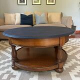 Table basse ronde en bois massif