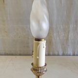 Two-bulb bouillotte lamp in brass and gilded metal - mid 20th century