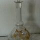 Glass carafe with enamel, enamelled fat, Art Nouveau period.