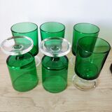 Cavalier Luminarc green liqueur glasses