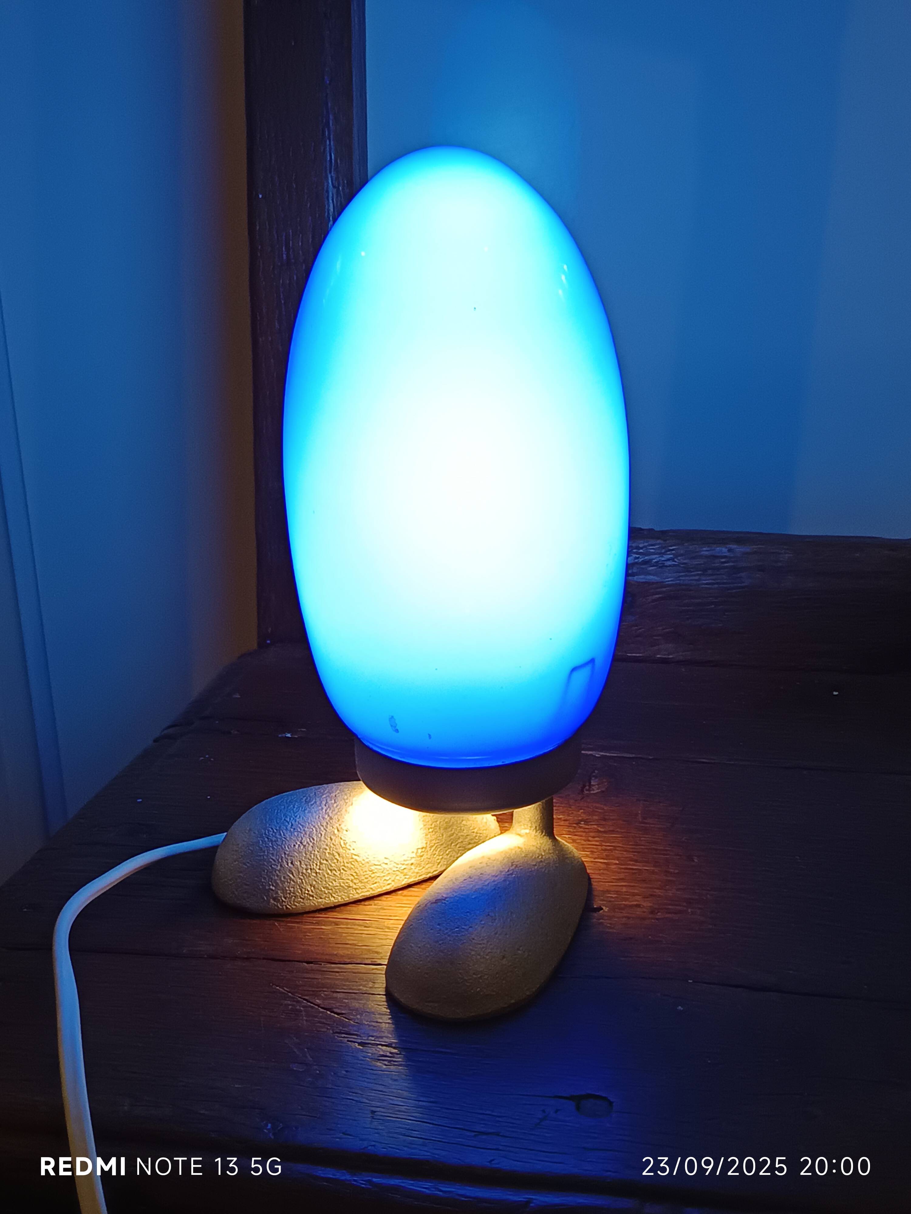 Ikea 1190 Dino Egg bedside lamp blue Tsasuo Konno