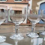 Set of 6 wine glasses XIXth