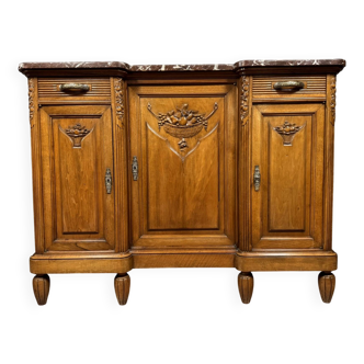 Joli buffet en enfilade époque Art Déco en noyer vers 1925
