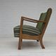 1960s, Danish 2-seater sofa, furniture wool, beech wood, original.