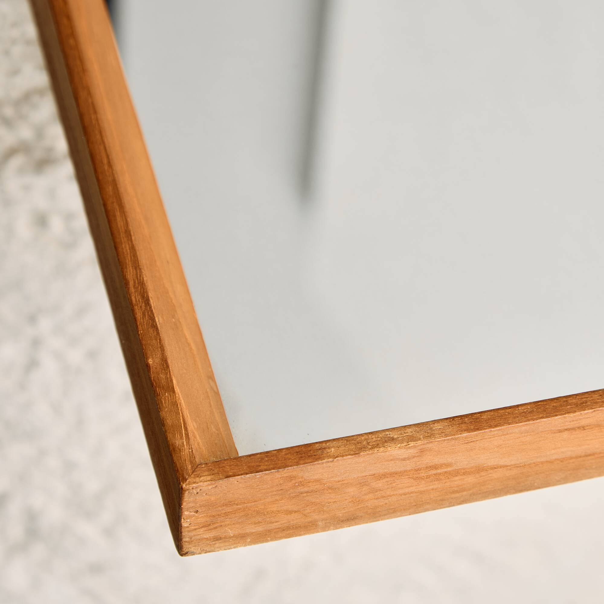 Framed mirror in teak