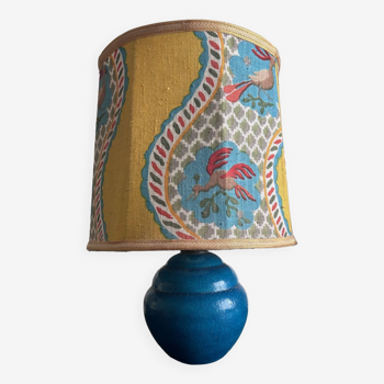 blue ceramic lamp 1970