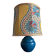 blue ceramic lamp 1970