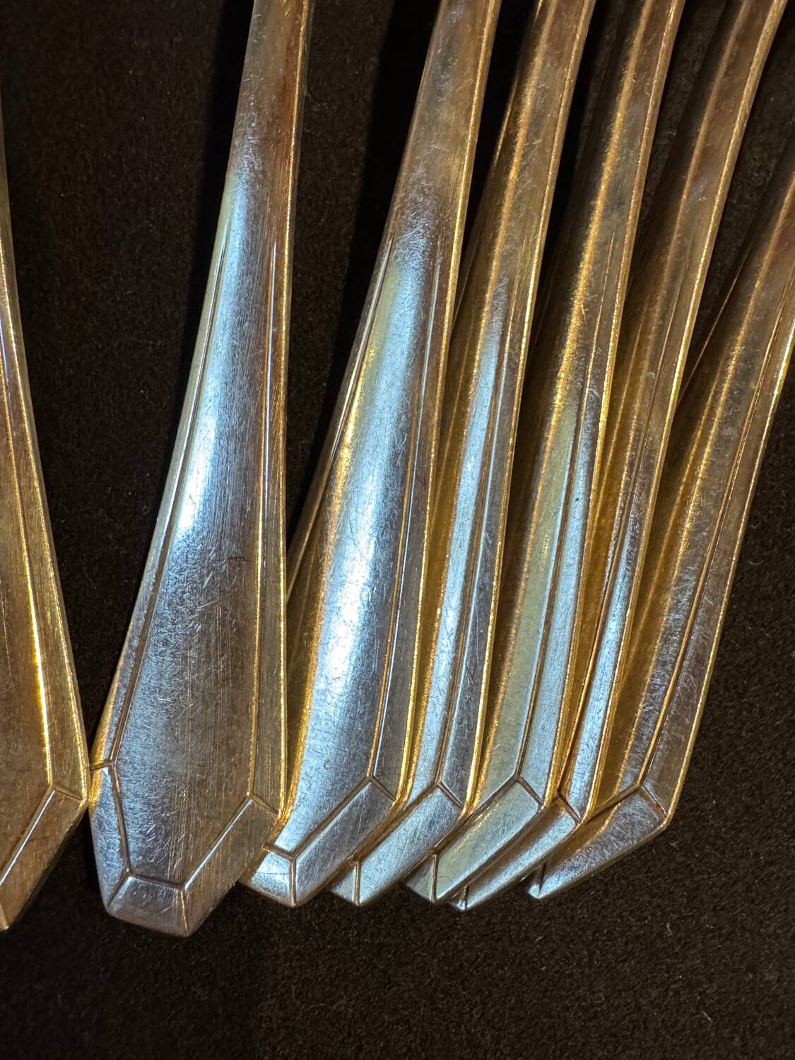 Set of 11 antique place settings – Saglier Frères & Cie, silversmiths in Paris